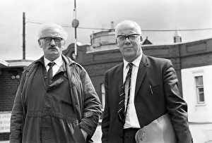 01077 Prints: Irlam steel dispute. Pictured, Irlam Steels action men Martin Kennedy (left
