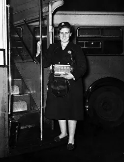 00165 Prints: Isa Jarvie sacked bus conductress who was then reinstated but her driver Joe Irvine was