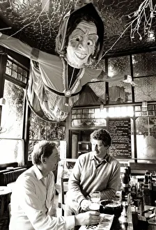 Core23 Prints: Island Queen Public House Pub - June 1987 men standing at the bar enjoying a pint