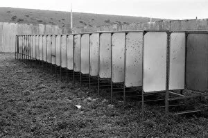 Hippy Collection: Isle of Wight Festival. Open pit latrines that have been erected. 21st August 1970