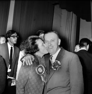00027 Prints: Islington North By Election Micheal O Halloran with his wife Stella after