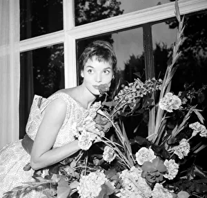 Italian actress Elsa Martinelli pictured at The Savoy Hotel in London July 1957