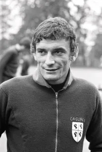 00313 Prints: Italian striker Luigi Riva who plays for Sardinian club side Cagliari
