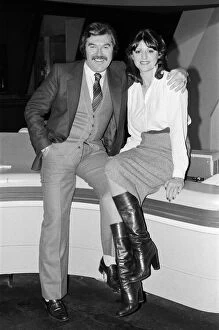 01022 Collection: ITVs World of Sport presenter Dickie Davies with his new director Patricia
