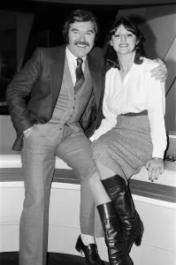 01022 Prints: ITVs World of Sport presenter Dickie Davies with his new director Patricia