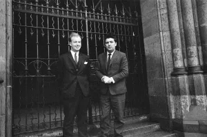 Ivan Cooper, (left) Chairman and founding member of the Derry Citizens Action Committee