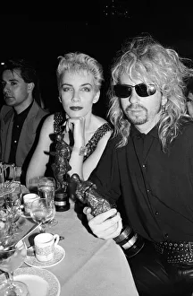 The Ivor Novello Awards. Pictured, Annie Lennox and Dave Stewart of Eurythmics