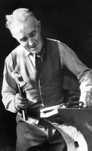 Blacksmith Prints: Jack Amos, farrier who makes his own horseshoes at his 147 year old blacksmith