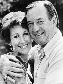 Comedians Prints: Jack Douglas comedian and actor with his wife Su Douglas July 1982