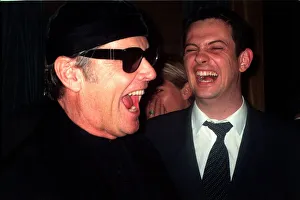 Jack Nicholson with Mirror man Matthew Wright Feb 1998 share a joke at the film