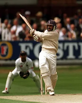 JACK RUSSELL BATTING DURING ENGLAND V INDIA CRICKET SECOND TEST AT LORDS