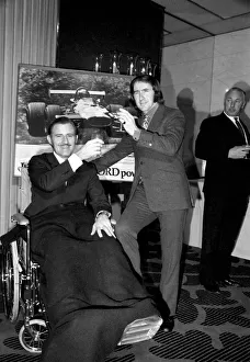 00032 Prints: Jackie Stewart, 1969 Formulla 1 World Champion racing driver at the Savoy Hotel
