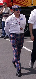 01372 Prints: Jackie Stewart in the Formula One paddock July 1999 The 1999 British Grand