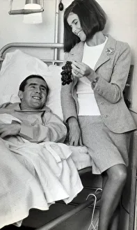 Medical Prints: JACKIE STEWART AND WIFE, HELEN IN HOSPITAL AFTER HIS NEAR FATAL 150 MPH CRASH IN