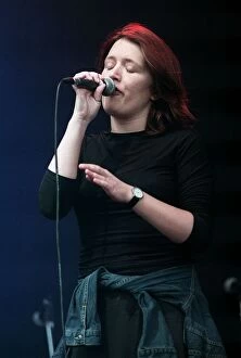 Images Dated 1st July 1999: Jackine Abott of the Beautiful South performing on stage at T in the Park July 1999