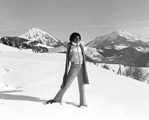 Images Dated 24th February 1979: The Jackson 5 February 1979 - Michael Jackson performing in Switzerland on the slopes