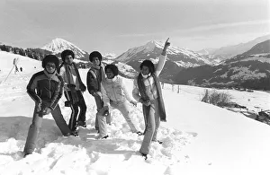 00162 Prints: The Jackson 5 February 1979 Performing in Switzerland on the slopes
