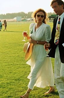 Images Dated 1st July 1991: Jacqueline Bisset Actress at a polo match at Windsor Great Park