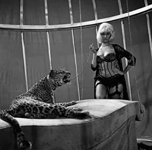 00429 Prints: Jacqueline Jones, 22, in her first big start part shares her bedroom with a Leopard