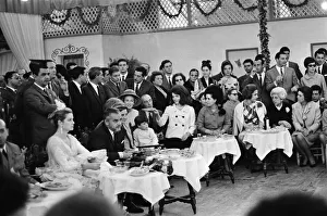 01494 Prints: Jacqueline Kennedy, Princess Grace of Monaco and her husband Prince Rainier attend a