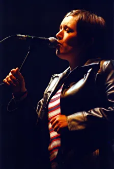 00090 Prints: Jacqui Abbott of the pop group The Beautiful South performing at the Newcastle Arena