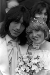Jake Hooker and Lorna Luft daughter of Judy Garland on their wedding day