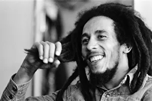 Portraits Prints: Jamaican singer Bob Marley seen here in interview with the Daily Mirror following the ban