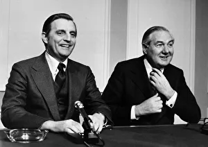 Conferences Prints: James Callaghan British Prime Minister (R) 1978 with US Vice President Walter