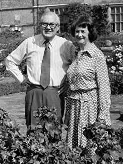 00156 Prints: James Callaghan British Prime Minister with his wife 1978 in garden at Chequers