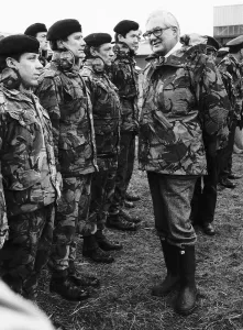 00156 Prints: James Callaghan inspecting the Royal Artillary soldiers
