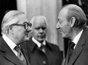 Statesman Prints: James Callaghan Prime Minister meeting United Nations Secretary of State Kurt Wajdheim