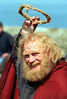Ct Gash Prints: James Cosmo who plays Cedric of Rotherwood pictured at Blackness Castle long hair beard