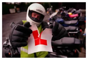 Crash Helmets Prints: James Coutts Tearing up L plate February 1999 After a one week Direct Access motorbicycle