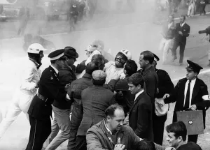 James Garner escaping burning car whilst filming 1966