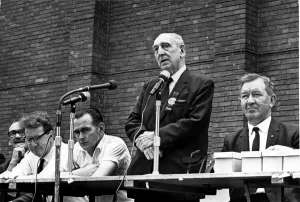 Conference Prints: James Griffiths, MP for Llanelli guest speaker at the South Wales Miners Gala which was