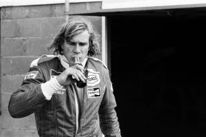 00496 Prints: James Hunt puts his new car, the Marlborough-McLaren M. 26