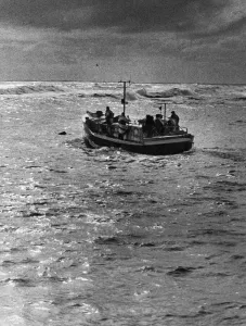 Waves Prints: The James Knott lifeboat sails from Cullercoats on her final voyage
