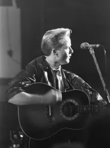 Fundraising Prints: James O Neill, one half of the Coventry band Jimmy Jimmy on stage at the Cov Aid