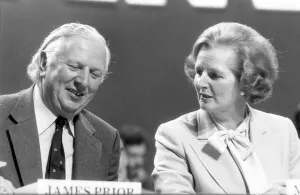 JAMES PRIOR AND MARGARET THATCHER AT THE CONSERVATIVE PARTY CONFERENCE IN BRIGHTON - 10TH