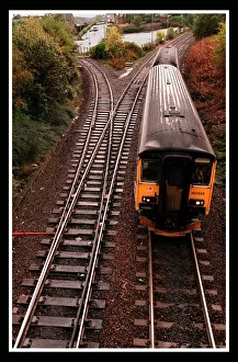 Points Prints: Jamestown Fife Rail Link feeder train on track October 1999