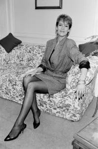 Floral Prints: Jamie Lee Curtis, actor, pictured at Claridges Hotel in London