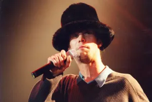 Jamiroquai - Jay Kay performing in concert at Newcastle Arena. 10th April 1997