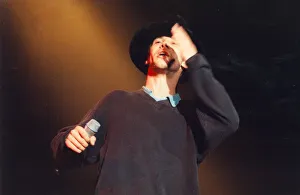 Jamiroquai - Jay Kay performing in concert at Newcastle Arena. 10th April 1997