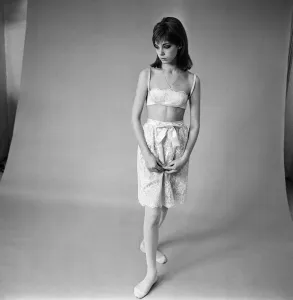 Jane Birkin, Actress and Model, models for The Sun Womens Page, Studio Pix, London