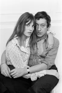 Jane Birkin Actress and Serge Gainsbourg at home in their chelsea flat