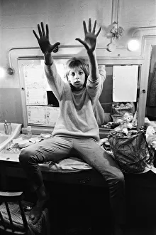 Jane Birkin, English actress currently starring in Graham Greene play, Carving a Statue