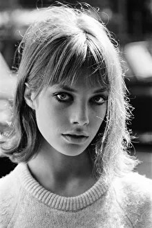 Jane Birkin, English actress currently starring in Graham Greene play, Carving a Statue
