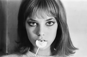 Jane Birkin, English actress currently starring in Graham Greene play, Carving a Statue