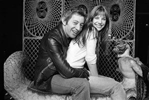 Jane Birkin and Serge Gainsbourg May 1972 at their Paris luxury home