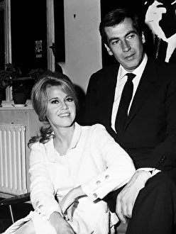 Jane Fonda Actress with husband Roger Vadim shortly before appearing on British